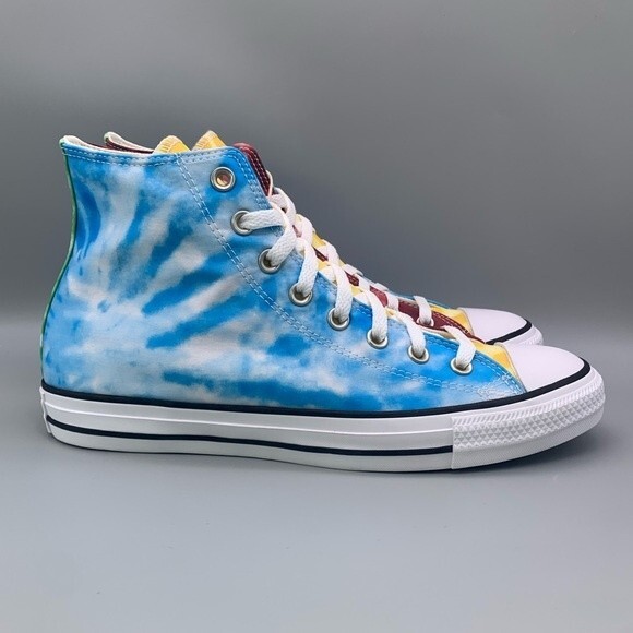 Converse Chuck Taylor All Star Hi 'Tie Dye Color-Block' Men's Sneaker - Size: 9 - Picture 1 of 15